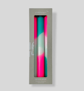 Set of 3 Neon Candles - Peppermint Clouds