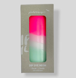 Neon Pillar Candle - Peppermint Tower