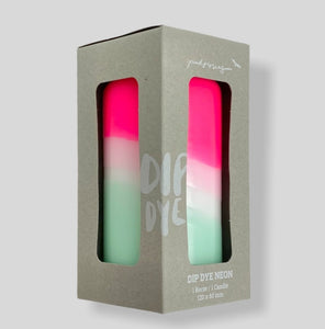 Neon Pillar Candle - Peppermint Tower