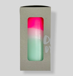 Neon Pillar Candle - Peppermint Tower