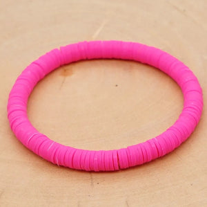 Beach Bracelet  -  Bright Pink