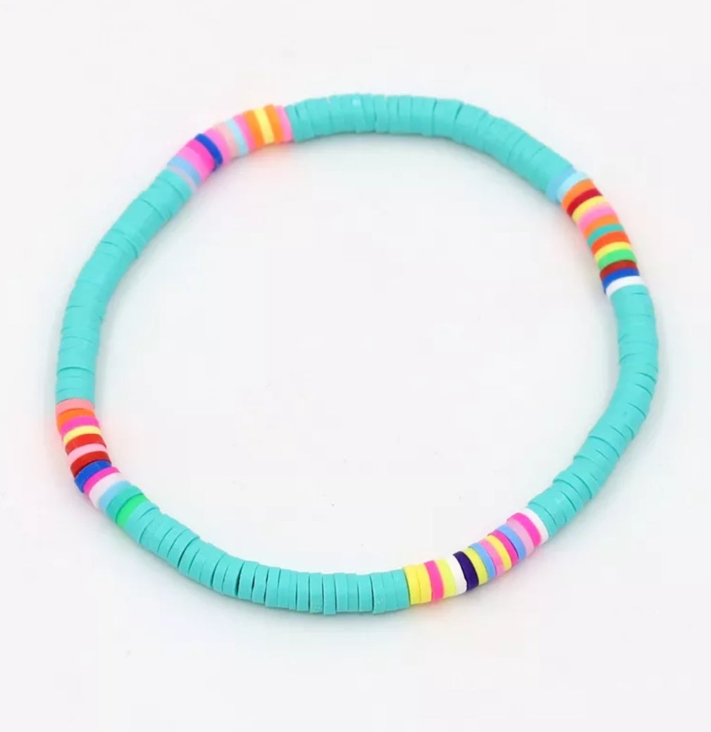 The Bondi Bracelet  -  Turquoise & Multi Slim