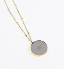 Load image into Gallery viewer, Star Circular Necklace - Grey &amp; Gold
