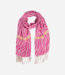 Pink Zebra Print Blanket Scarf