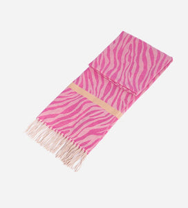 Pink Zebra Print Blanket Scarf