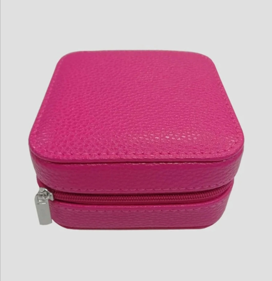 Travel Jewellery Box - Bright Pink