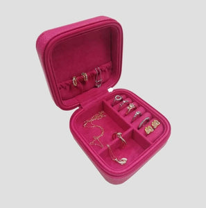 Travel Jewellery Box - Bright Pink