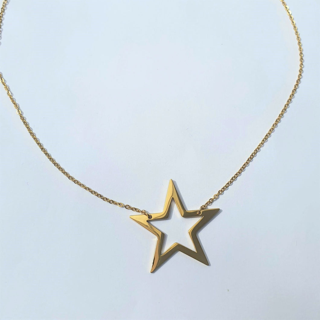 Large Superstar Necklace - Gold