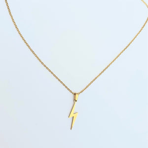 Lightning Bolt Necklace - gold