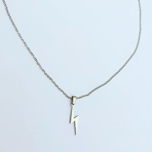 Lightning Bolt Necklace - silver