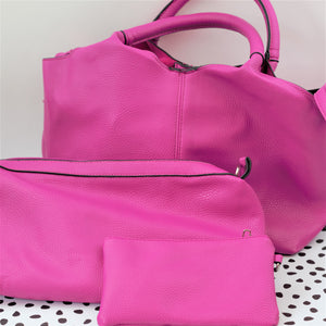 3 in 1 Tote Bag - Hot Pink