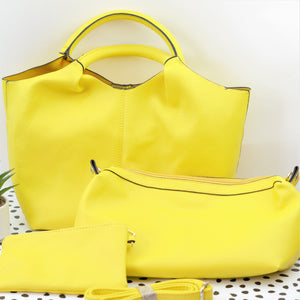 3 in 1 Tote Bag - Sunshine Yellow